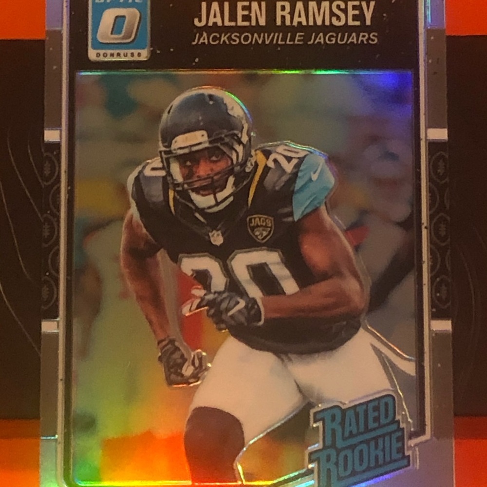 Jalen Ramsey silver optic rookie card